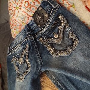 Miss Me Embellished Skinny Jeans y2k Great Condition. Like New. Worn A  Few Time